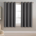 H.VERSAILTEX Blackout Curtain for Living Room Thermal Insulated Window Treatment Curtain 54 inch Length Energy Saving Solid Grommet Top Blackout Drape, One Panel, Charcoal Gray, 52" W x 54" L