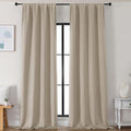 Simplebrand Biscotti Beige Blackout Curtains for Bedroom 102 Inches Long 2 Panels, Solid Thermal Insulated, Energy Saving Living Room Window Treatment Curtains Blackout Drapes, W50 x L102 Inch