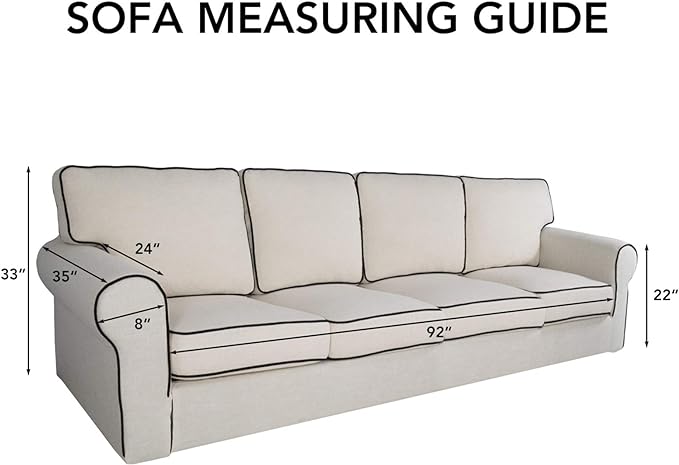 PureFit Super Stretch 4 Seater Sofa Slipcover – Spandex Non Slip Soft Couch Sofa Cover, Washable Furniture Protector with Non Skid Foam and Elastic Bottom for Kids, Pets （XX Large, Grayish Green）