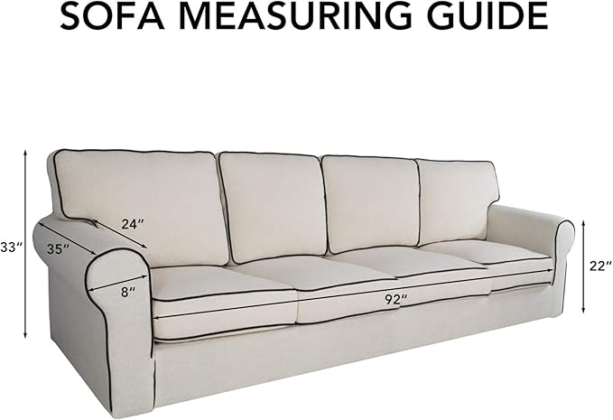 PureFit Super Stretch 4 Seater Sofa Slipcover – Spandex Non Slip Soft Couch Sofa Cover, Washable Furniture Protector with Non Skid Foam and Elastic Bottom for Kids, Pets （XX Large, Chocolate）