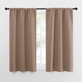 NICETOWN Kitchen Window Blackout Curtains - Window Treatment Thermal Insulated Rod Pocket Small Blackout Draperies/Drapes for Bedroom/Kitchen (Cappuccino, Set of 2, 34 inches Wide by 54 inches Long)
