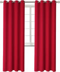BGment Christmas Room Darkening Curtains 84 Inches Long - Grommet Thermal Insulated Drapes Window Treatment Curtains for Bedroom, 2 Panels, 52 x 84 Inch, Red