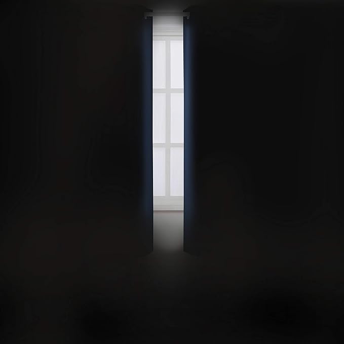 LEMOMO Navy Blue Blackout Curtains 34 x 54 Inch Length/Set of 2 Curtain Panels/Thermal Insulated Room Darkening Blackout Curtains for Bedroom