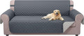 U-NICE HOME Large Sofa Cover Reversible Couch Cover for Dogs with Elastic Straps Water Resistant Furniture Protector for Pets Couch Cover for 4 Cushion Couch (Oversized Sofa, Dark Blue/Light Grey)