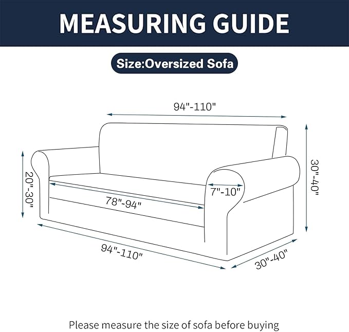 Cupuamon 2026 New Stretch Oversized Sofa Slipcovers Couch Sofa Cover for 4 Seater Furniture Protector Covers with Elastic Bottom Jacquard Fabric Small Checks for Pets, Kids - Peacock Blue