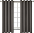 BGment Blackout Curtains for Bedroom - Grommet Thermal Insulated Room Darkening Curtains for Living Room, Set of 2 Panels (52 x 63 Inch, Grey)