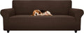 ZNSAYOTX Stretch Oversized Couch Cover Universal Sofa Covers for Living Room Dogs Pet Furniture Protector Spandex Extra Large Sofa Slipcovers with Anti Slip Foam Sticks (Coffee, XL Sofa)