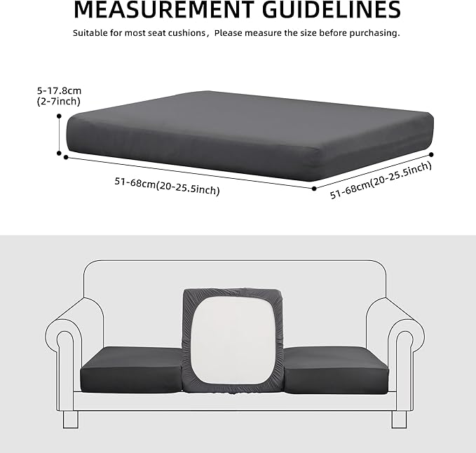 Outdoor Cushion Covers Set,8PCS Patio Furniture Couch Seat Slipcovers, Replacement for Sofa Sectional Chair(Cover，Only)