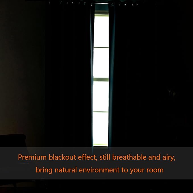 H.VERSAILTEX Blackout Patio Curtains 100 x 96 Inches for Sliding Door Extral Wide Blackout Curtain Panels Thermal Insulated Room Divider - Grommet Top, 8' Tall by 8.5' Wide - Charcoal Gray