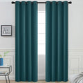 Yakamok Blackout Curtains for Bedroom 2 Panels Set 72 Inch Length Thermal Insulated Room Darkening Dark Black Out Drapery Grommet Window Treatments Drapes for Living Room,52x96, Dark Teal