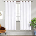 BGment Room Darkening Curtains for Bedroom - Grommet Thermal Insulated Window Treatments Light Blocking Curtains for Living Room, Set of 2 Panels, Each 46 x 72 Inch, Pure White