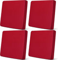 Newwiee Set of 4 Stretch Patio Cushion Covers Sofa Couch Seat Chair Slipcovers Cushion Cover Replacement Furniture Protector for Pets Washable(Burgundy,Seat Cover,Solid)