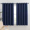 NICETOWN Blackout Draperies Curtains, All Season Thermal Insulated Solid Grommet Top Blackout Curtains/Drapes for Kid's Room (Navy, 1 Pair, 70 x 63 inches)