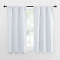 NICETOWN Greyish White Window Curtain Panels - Thermal Insulated Rod Pocket Room Darkening Curtain Sets for Bedroom (Greyish White, 2 Panels, 34 in x 54 in (W x L))