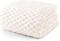 Exclusivo Mezcla Fleece Twin Blanket for Bed, Extra Large Fuzzy Ivory Bed Blankets, Soft Cozy Plush Sofa Throws for All Seasons, 90x66 Inches