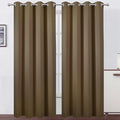 LEMOMO Blackout Curtains 52 x 84 inches Long Brown Curtains Set of 2 Panels Thermal Insulated Room Darkening Curtains for Bedroom