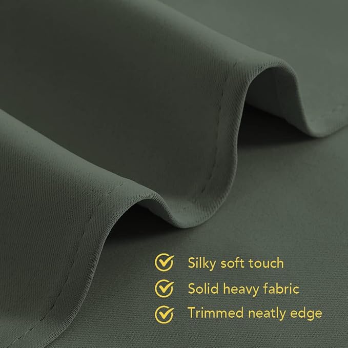 NICETOWN Short Blackout Curtains Noise Reducing, Thermal Insulated and Privacy Room Darkening Drape Panels for Boy's Guest Room Door Small Short Window (Dark Mallard, 2 Panels, W42 x L45 -Inch)