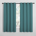 NICETOWN Bedroom Curtain Panels Blackout Draperies, Thermal Insulated Solid Grommet Blackout Curtains/Drapes (Sea Teal, One Pair, 55 by 68-inch)