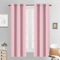 Yakamok Pink Blackout Curtains 63 Inch Long with Grommet for Kid's Bedroom Light Blocking Room Darkening Thermal Insulated Window Treatment Curtain Drapes for Living Room, 38Wx63L,Pink, 2 Panels