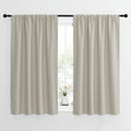 NICETOWN Blackout Curtains for Living Curtains, Room Darkening Window Curtain Panels, Easy-Care Solid Thermal Insulated Draperies/Drapes for Daughter Room (Natural, 2 Panels, 42 by 54)