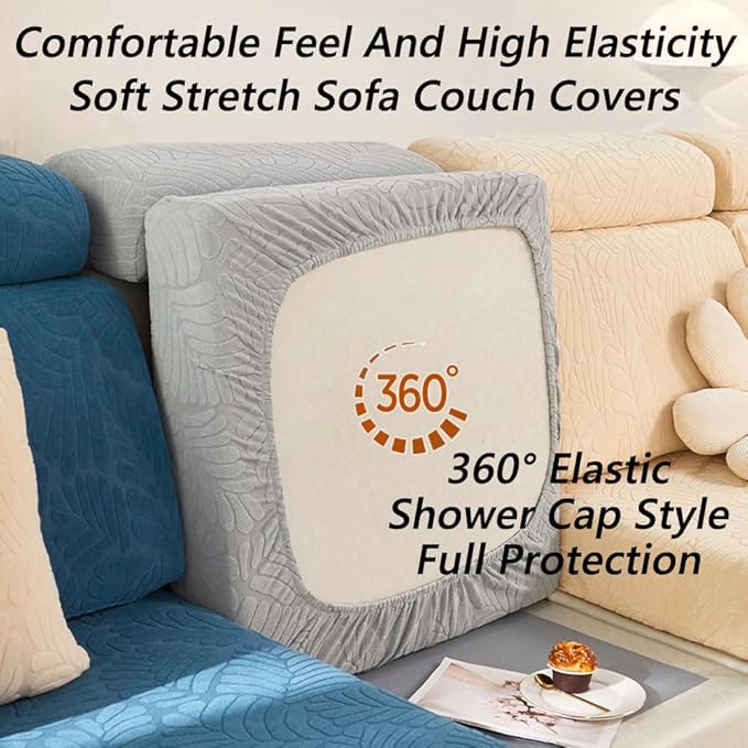 Soothing Home Sofa Covers, Sofa Hero Covers, Wear-Resistant Universal Couch Covers Washable Stretch Sectional Couch Cushion Covers (Pink,Back Cover L)