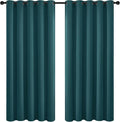 Yakamok Blackout Curtains for Bedroom 2 Panels Set Thermal Insulated Room Darkening Dark Black Out Drapery Grommet Window Treatments Drapes for Living Room, 70x84, Dark Teal