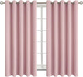 BGment Room Darkening Curtains 63 Inches Long - Grommet Thermal Insulated Drapes Window Treatment Curtains for Bedroom, 2 Panels, 70 x 63 Inch, Baby Pink