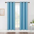 NICETOWN Blackout Window Curtains 70" L, 2 Panels, 34 inch, Teal Blue, Grommet Top Room Darkening Thermal Insulated Vertical Window Drapes Modern for Flat/Apartment