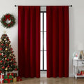 Simplebrand Ava Red Blackout Curtains for Bedroom 84 Inch Length 2 Panels Set, Solid Thermal Insulated Privacy Nursery Window Treatment Curtains Blackout Drapes, W40 x L84 Inch, Red