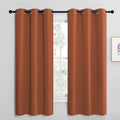 NICETOWN Bedroom Blackout Curtains 68 inches Long, Privacy and Thermal Insulated Blackout Drapes for Windows (Burnt Orange, 1 Pair, 42 x 68 inches)