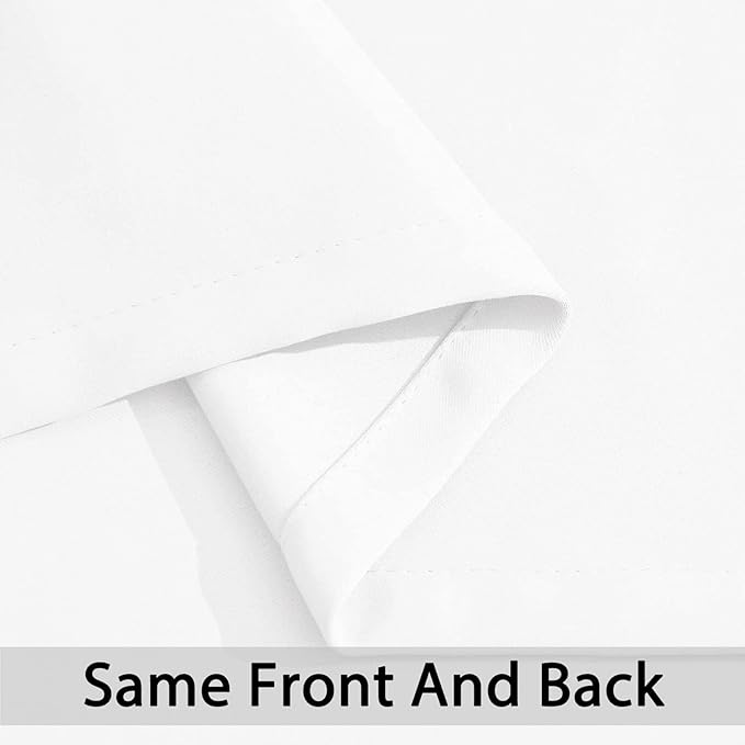 Yakamok Blackout Curtains Room Darkening Thermal Insulated Window Panels,Solid Grommet Top Drapes for Bedroom/Living Room(42Wx84L, Pure White, 2 Panels)