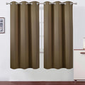 LEMOMO Brown Thermal Blackout Curtains/42 x 72 Inch/Set of 2 Panels Room Darkening Curtains for Bedroom
