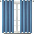 BGment Blackout Curtains for Bedroom - Grommet Thermal Insulated Room Darkening Curtains for Living Room, Set of 2 Panels (52 x 54 Inch, Faded Denim)
