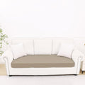 Smiry Printed Couch Cushion Covers, Stretch Soft Couch Covers for Sofa, Washable Non-Slip Sofa Slipcover Furniture Protector for Indoor and Outdoor (Large, Taupe)