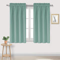 DWCN Blackout Curtains for Living Room Thermal Insulated, Energy Saving & Noise Reducing Bedroom Curtains, Sage Green, W 42x L 54 Inch, Set of 2 Rod Pocket Curtain Panels