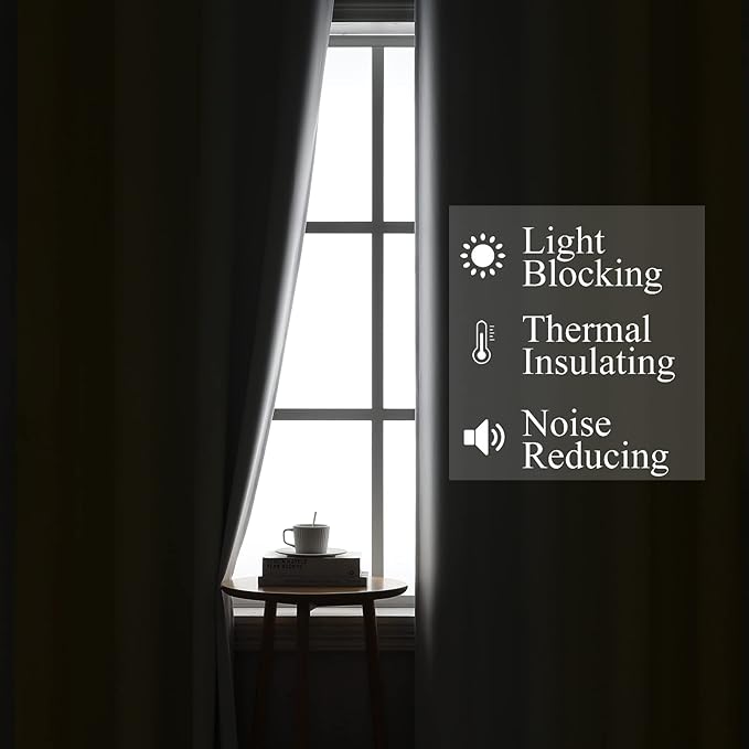 Estelar Textiler Yellow and Greyish White Ombre Blackout Curtains 45 Inch Length 2 Panels, Full Room Darkening Gradient Drapes for Kitchen,Thermal Insulated Grommet Short Curtains for Bathroom,42Wx45L