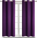BGment Blackout Curtains for Bedroom - Grommet Thermal Insulated Room Darkening Curtains for Living Room, Set of 2 Panels (38 x 54 Inch, Royal Purple)