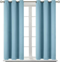 BGment Room Darkening Curtains 54 Inches Long - Grommet Thermal Insulated Drapes Window Treatment Curtains for Bedroom, 2 Panels, 38 x 54 Inch, Greyish Blue