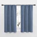 NICETOWN RV Blackout Curtains for Camper Windows, Short Blackout Curtains & Drapes, Thermal Insulated Blackout Curtain Panels for Kids Room, Play Room (Stone Blue, 34" Wide by 40" Long, 2 PCs)