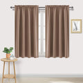 DWCN Blackout Curtains Room Darkening Thermal Insulated Bedroom Curtains Window Curtain Panels, 52 x 54 inches Long, Set of 2 Khaki Rod Pocket Drapes