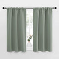 NICETOWN Window Curtains Blackout Drapes - Thermal Insulated Solid Rod Pocket Blackout Curtains/Draperies for Living Room (Sage Green, One Pair, 29 by 40-Inch)