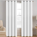 H.VERSAILTEX White Curtain 84 inches Long for Living Room Thermal Insulated Christmas Curtains Window Treatment Panel Bedroom Curtain for Door Thermal Curtains for Winter - One Panel - Grommet, White