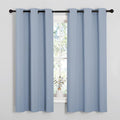 NICETOWN Vintage Blue Blackout Curtains 40 inches Length for Kitchen, 2 Panels, 29" Wide, Thermal Insulated Decoration Drapes for Small Window