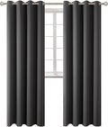 BGment Blackout Curtains - Grommet Thermal Insulated Room Darkening Bedroom and Living Room Curtains, Set of 2 Panels (52 x 108 Inch, Dark Grey)