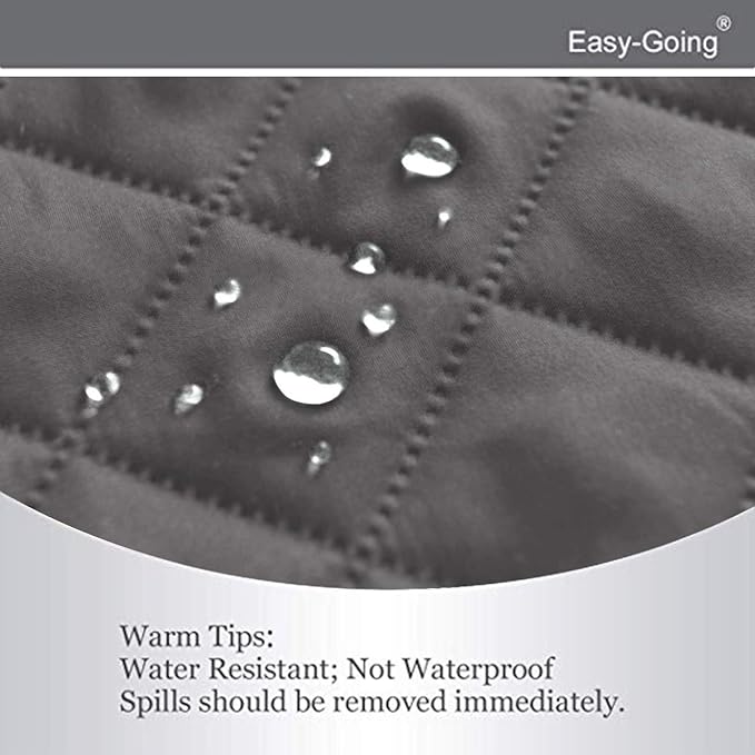 Easy-Going Chair Sofa Slipcover Reversible Sofa Cover Water Resistant Couch Cover Furniture Protector Cover with Elastic Straps for Pets Kids Children Dog Cat (Chair, Gray/Gray)