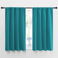 NICETOWN Peacock Blue Blackout Curtains Panels for Window, Thermal Insulated Rod Pocket Blackout Drapes/Draperies for Living Room (2 Panels, W42 x L45 inches)
