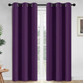 Yakamok Room Darkening Grommet Top Window Drapes Thermal Insulated Light Blocking Blackout Curtains for Living Room,42W x 84L,Purple,2 Panels