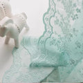 YJ YANJUN Vintage Lace Curtains 84 Inches Long-Victorian Floral Pattern Aqua Sheer Curtain Panels for Living Room Bedroom,Light Filtering, Memaid Beachy Drapes 2 Panels 52W x 84L Mint Green