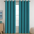 H.VERSAILTEX Blackout Curtain for Living Room Thermal Insulated Window Treatment Curtain Extra Long 108 inch Length Energy Saving Solid Grommet Blackout Drape, One Panel, Turquoise Blue，52"W x 108"L