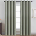 H.VERSAILTEX Blackout Curtain for Living Room Thermal Insulated Window Treatment Curtain Extra Long 108 inch Length Energy Saving Solid Grommet Top Blackout Drape, One Panel, Light Sage，52"W x 108"L